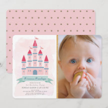 Rosa Castle Princess Girl Girl Photo 1st Birthday