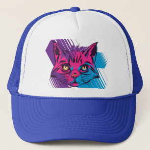 Rosa Cat Ansikte Keps