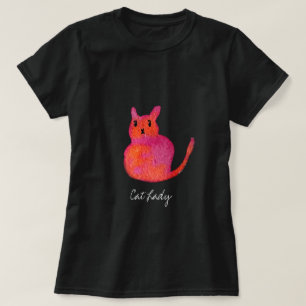 Rosa cat funky Söt kattunge T Shirt