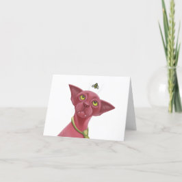 Rosa Cat Helgkort