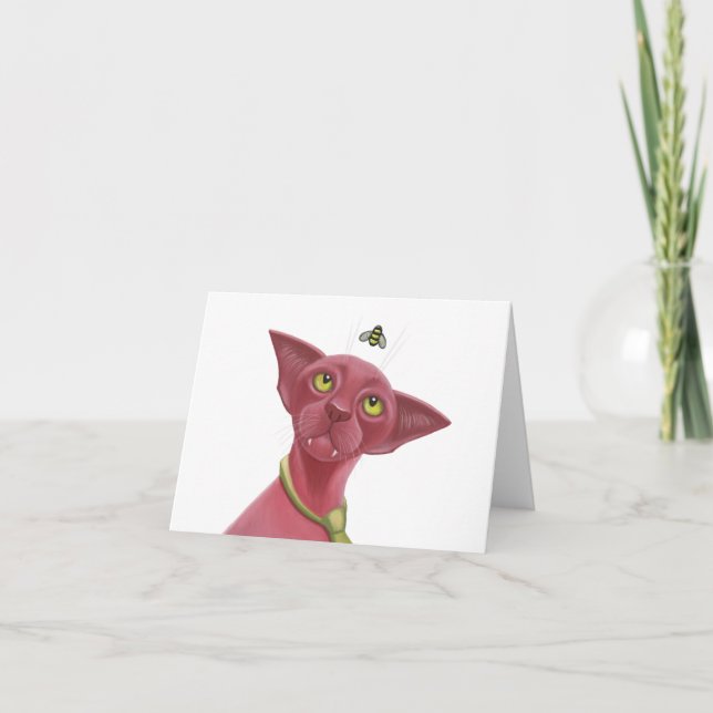 Rosa Cat Helgkort (Framsida)