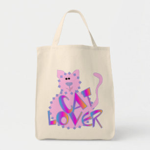 Rosa Cat Lover Tshirts och Gifts Tygkasse
