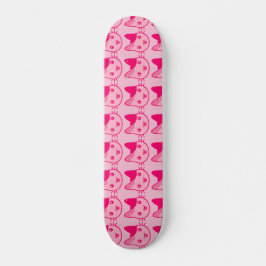 Rosa Cat Mini Skateboard Bräda 18,5 Cm