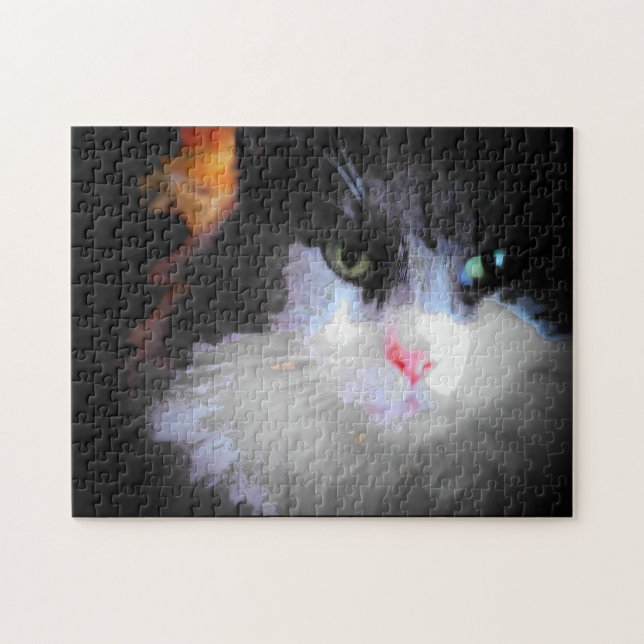Rosa Cat Pussel (Horisontell)