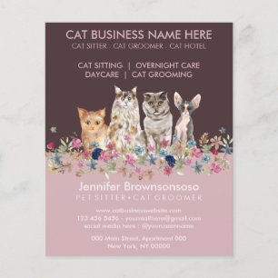 Rosa Cat Sitta Service Flygblad