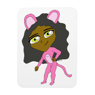 rosa Catgirl Magnet