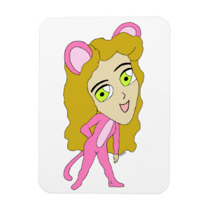 rosa Catgirl Magnet