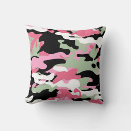 Rosa & Celadon Grön Camouflage Kastkudde Kudde