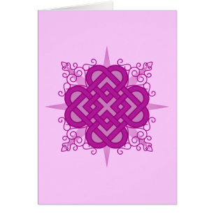 Rosa Celtic"Quadheart" kort