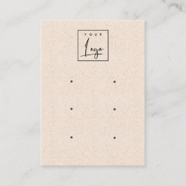 Rosa Ceramic Struktur 3 Earing Visning Logotyp Visitkort