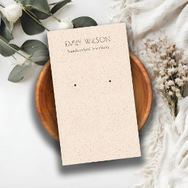 Rosa Ceramic Struktur Earring Stud Visning Visitkort