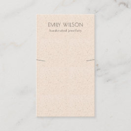 Rosa Ceramic Struktur Necklace Band Visning Visitkort