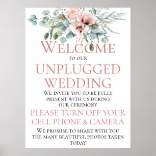 Rosa Ceremony för elfte Blommigten Opluggat Bröll Poster