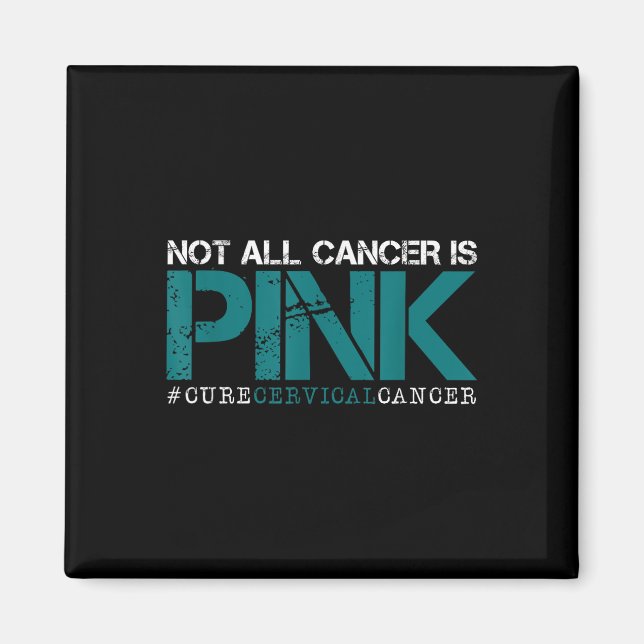 Rosa- cervix cancermedvetenhet - f magnet (Framsidan)