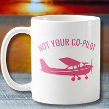Rosa Cessna flygplan Inte din andrepilot Rolig kvi