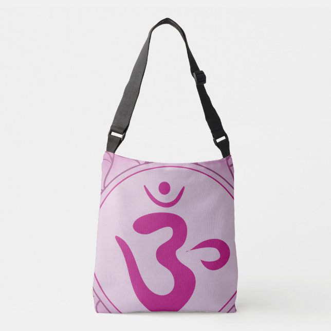 Rosa Chakra Anpassningsbar Body Bag- för Kor-övert Axelväska (Framsida)