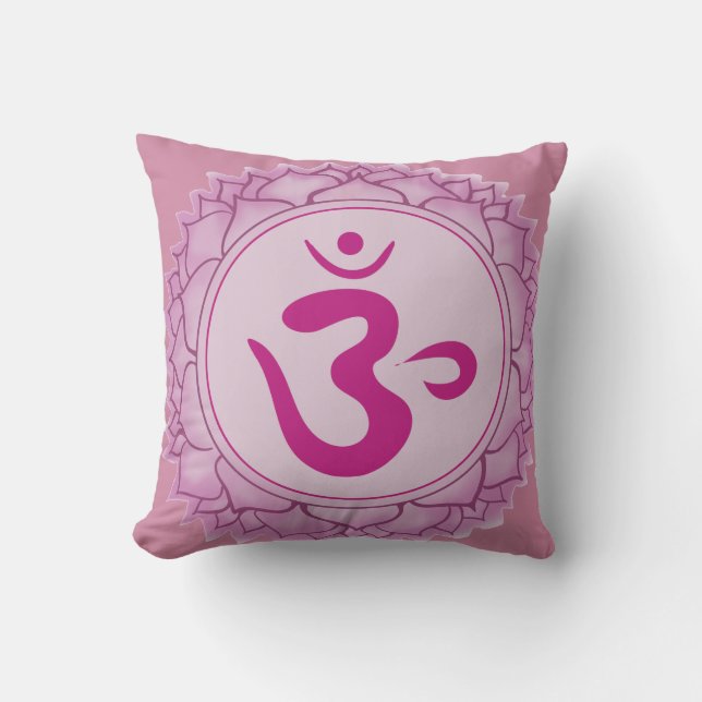 Rosa Chakra Sahasrara Cushion Kudde (Framsida)