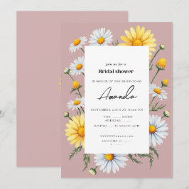 Rosa Chamomile Inbjudningskort för möhippan