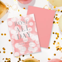 Rosa Champagne Bokeh Ro hela dagen Bachelorette