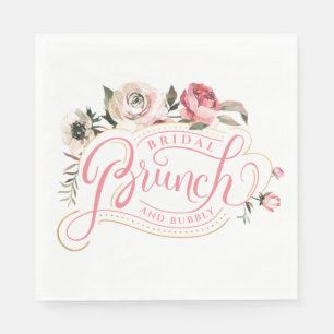 Rosa Champagne Brunch & Bubly-Möhippa Pappersservett