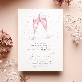 Rosa Champagne | Bubbelvisning och Bubbelvisning - Inbjudningar