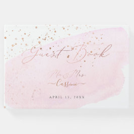 Rosa champagne bubblor rosé vattenfärg nyans gästböcker