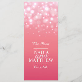 Rosa Champagne, fyra på menyn för middag Meny