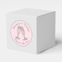 Rosa Champagne Glass Möhippa Bröllop
