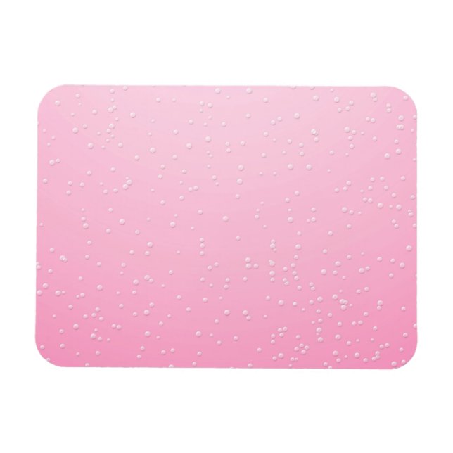 Rosa Champagne med små bubblor Bakgrundskonst Magnet (Horisontell)