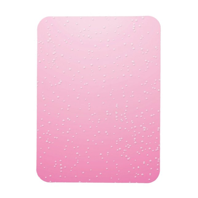 Rosa champagne med små bubblor bakgrundskonst magnet (Vertikal)
