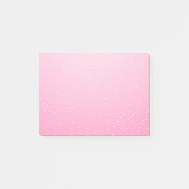 Rosa Champagne med små bubblor Bakgrundskonst Post-it Block (Framsida)