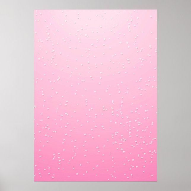 Rosa Champagne med små bubblor Bakgrundskonst Poster (Framsidan)
