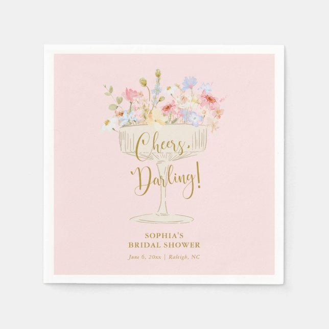 Rosa Champagne Möhippa Pappersservett (Framsidan)