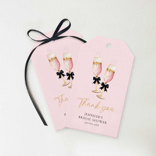 Rosa Champagne Möhippa Tack Presentetikett
