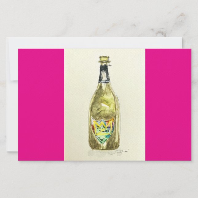 Rosa Champagne Notecard Brevpapper (Framsida)