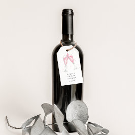 Rosa Champagne Personlig Möhippa Favor Presentetikett