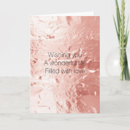 Rosa Champagne Ro Glam Bröllop Kort