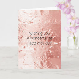 Rosa Champagne Ro Glam Bröllop Kort
