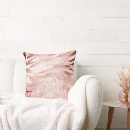Rosa Champagne Ro Glam Zebra Round Pillow Kudde