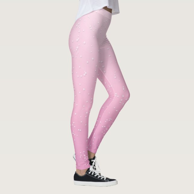 Rosa Champagne Roligt Mode Leggings (Höger)