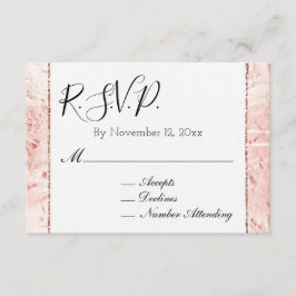 Rosa Champagne Rose Glam Gnist RSVP Tilläggskort