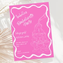 Rosa Champagne Torn Hand plockade Bachelorette Par