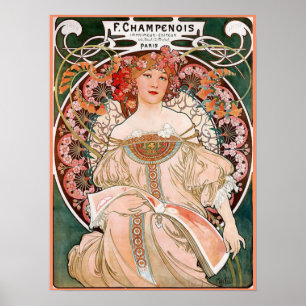 Rosa champagnetryck poster