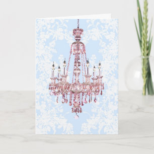 Rosa Chandelier-kort Kort