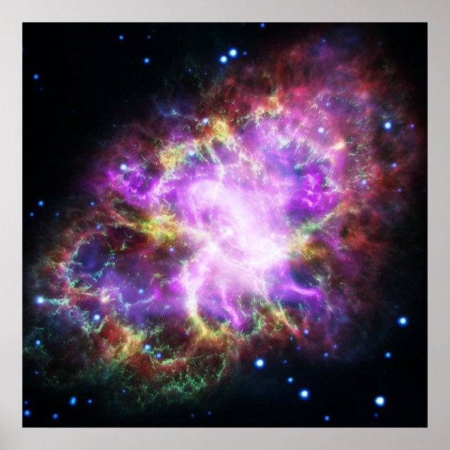 Rosa Chandra X-ray Crab Nebula Poster (Framsidan)