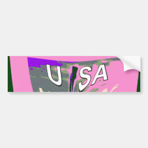 Rosa Change Hillary USA, vi är starkare tillsamman Bildekal