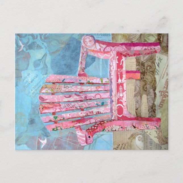 rosa chari - collage vykort (Framsida)