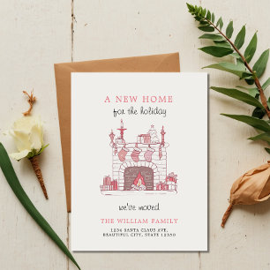 Rosa Charm-julklapparna A New Home Flytta Helg Vykort