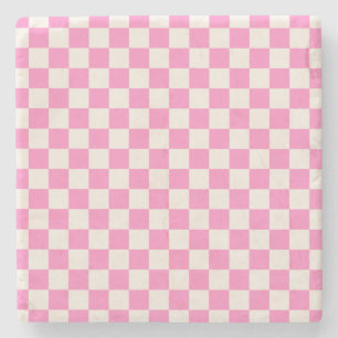 Rosa Check, Checkerboard Mönster, Checkered, Chec Stenunderlägg