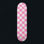 Rosa Check, Checkerboard Mönster, Checkered, Check Mini Skateboard Bräda 18,5 Cm<br><div class="desc">Kontrollerad Mönster - vit schackbräda för rosa och grädde.</div>
